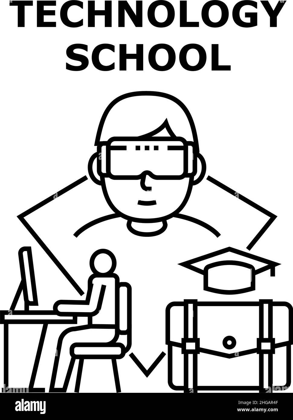 Technology school icon vector illustration Stock Vector Image & Art - Alamy