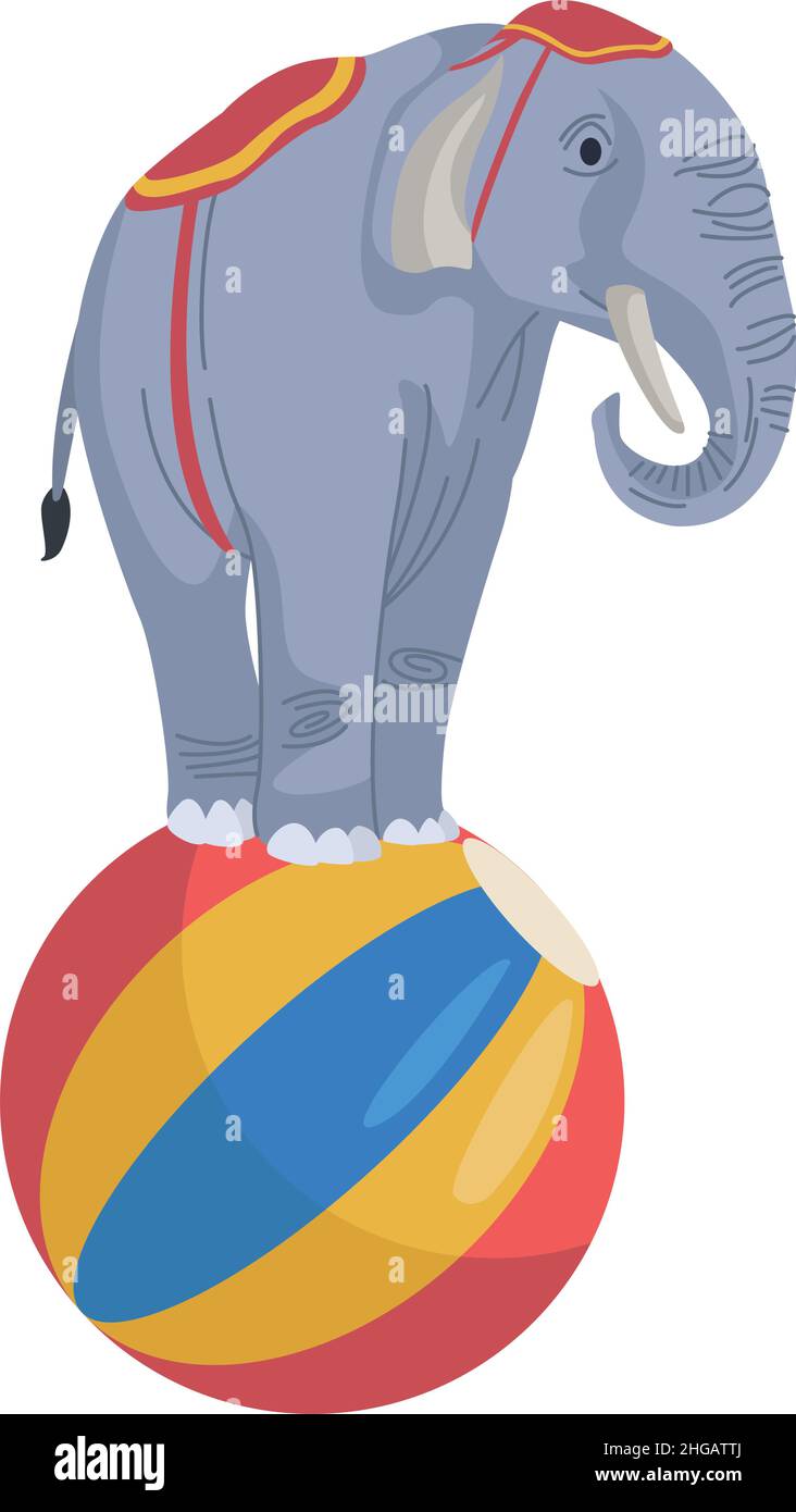 circus elephant in balloon Stock Vector Image & Art - Alamy