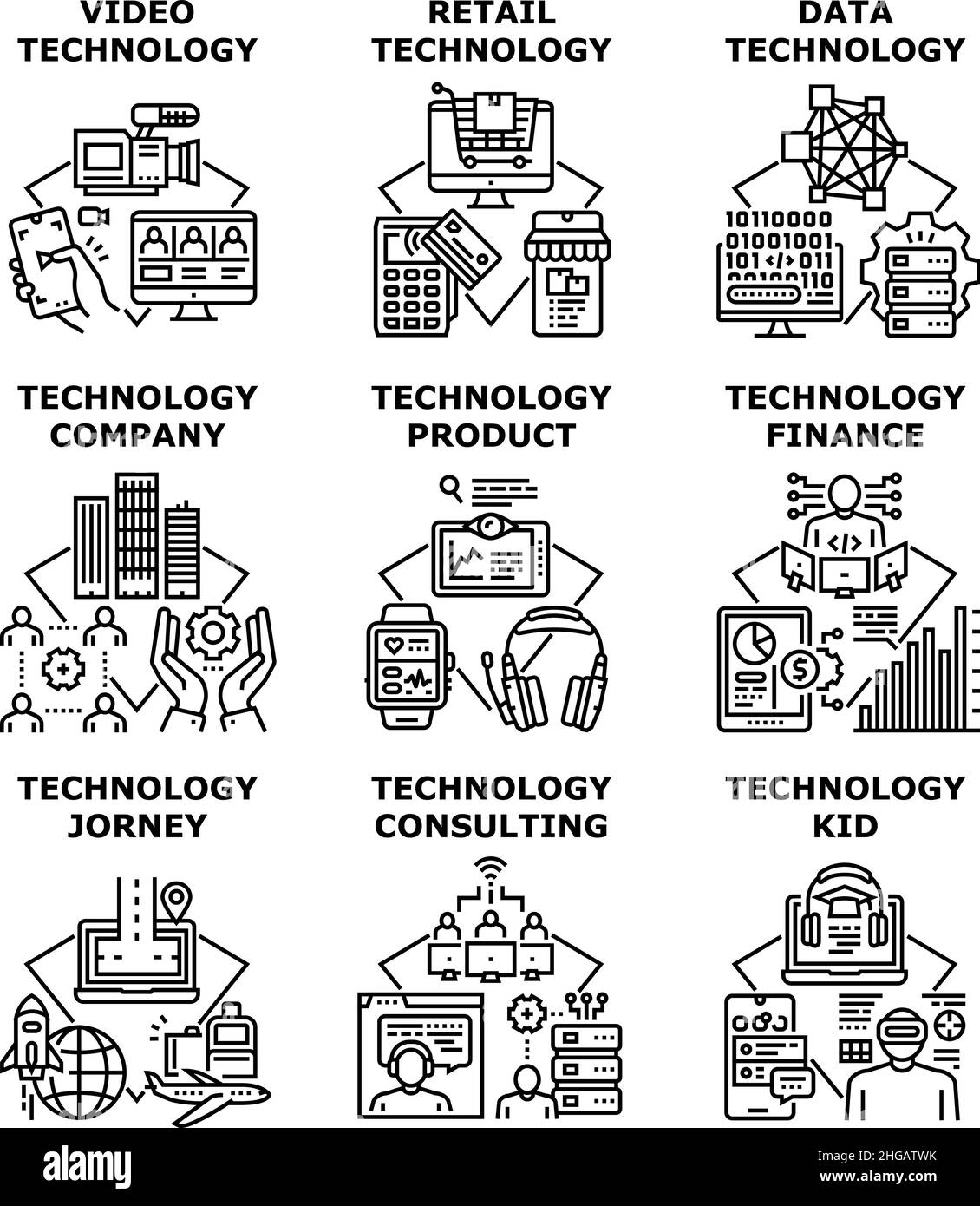 Technology business concept icon vector illustration Stock Vector Image ...