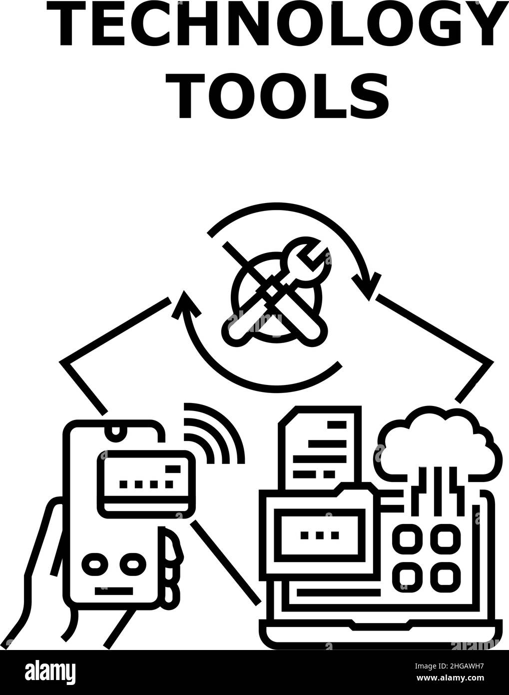 Technology tools icon vector illustration Stock Vector Image & Art - Alamy