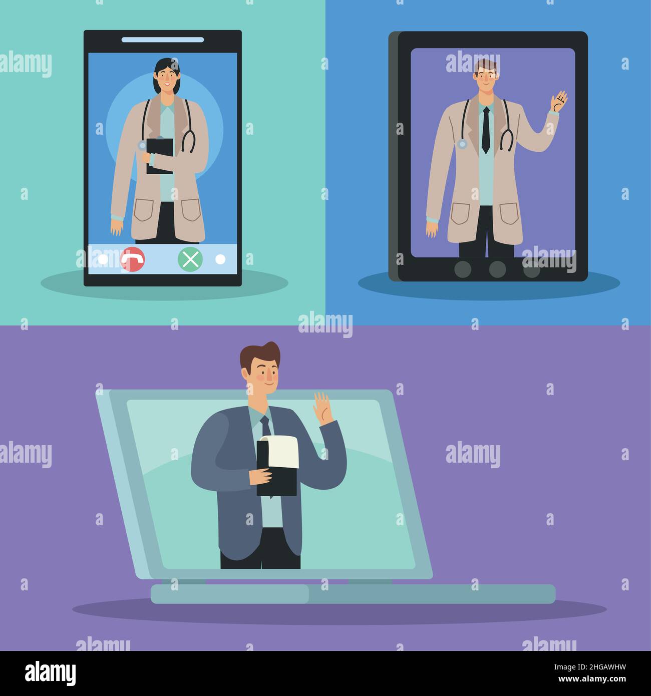 Doctor Device Vector Consulting devices Stock Vector Images - Alamy