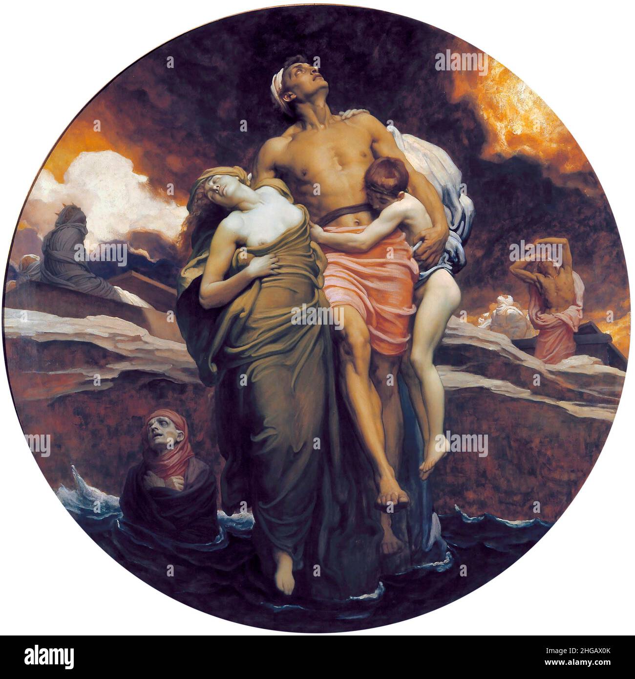 And the Sea Gave Up the Dead Which Were in It by Sir Frederic Leighton (Lord Leighton: 1830-1896), oil on canvas, 1892 Stock Photo