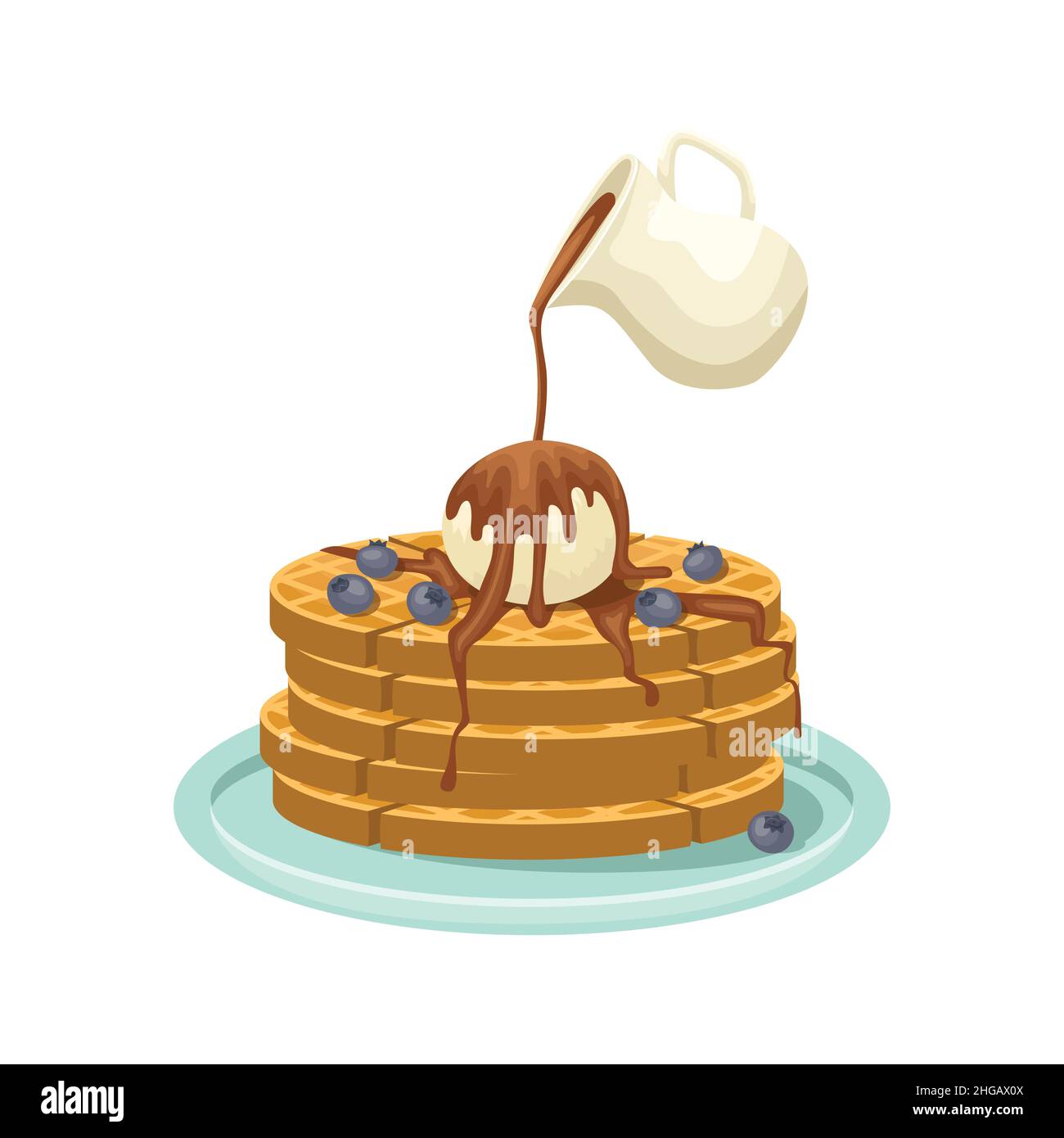 Waffle Waffles Stock Vector Images Alamy