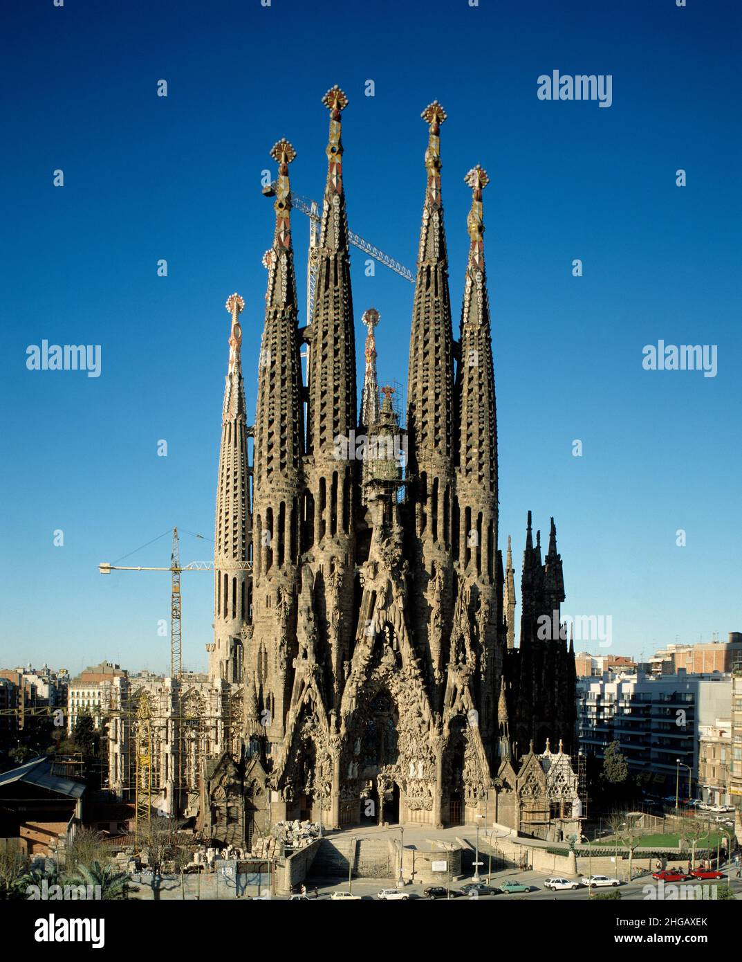 Spain. Barcelona. Basílica de la Sagrada Família. Designed by Antoni Gaudi. Stock Photo