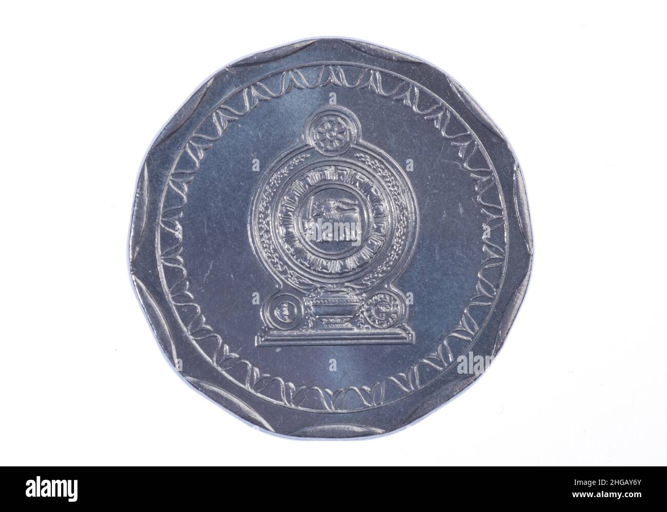 Money coin, 10 rupees, Sri Lanka Stock Photo
