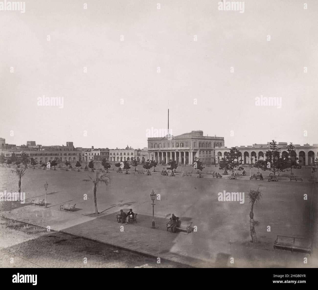 Vintage 19th century photograph - South America Uruguay: historic buildings, Montevideo Stock Photo