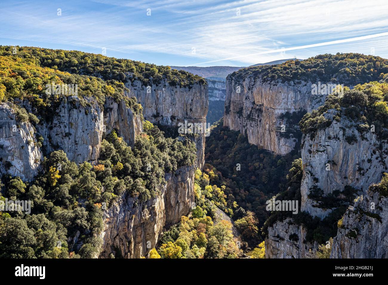 Foz de Arbayun canyon of Salazar River of the Pyrenees in Navarre Autonomous Community of Spain, Europe Stock Photo