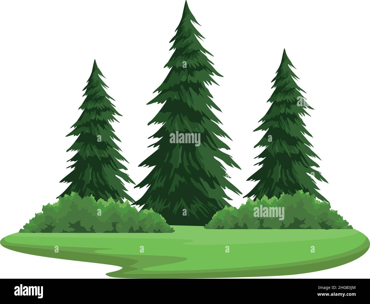 pines trees wanderlust scene Stock Vector Image & Art - Alamy