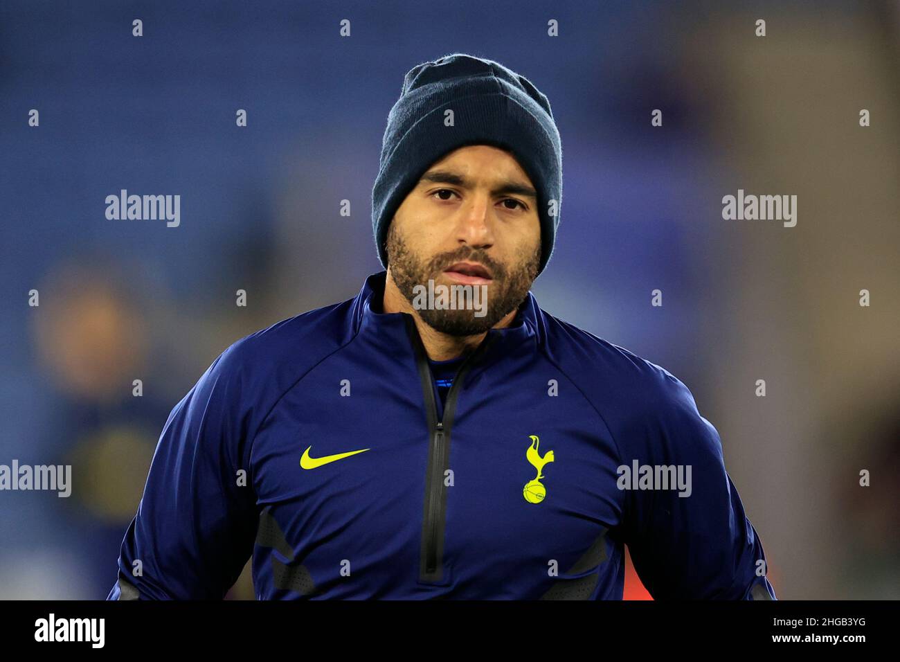 Lucas Moura #27 of Tottenham Hotspur during the warm up for the game Stock Photo