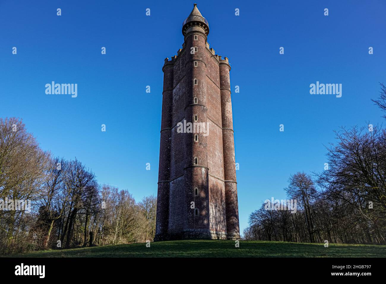 King Alfred's Tower in Sumerset, England Stock Photo