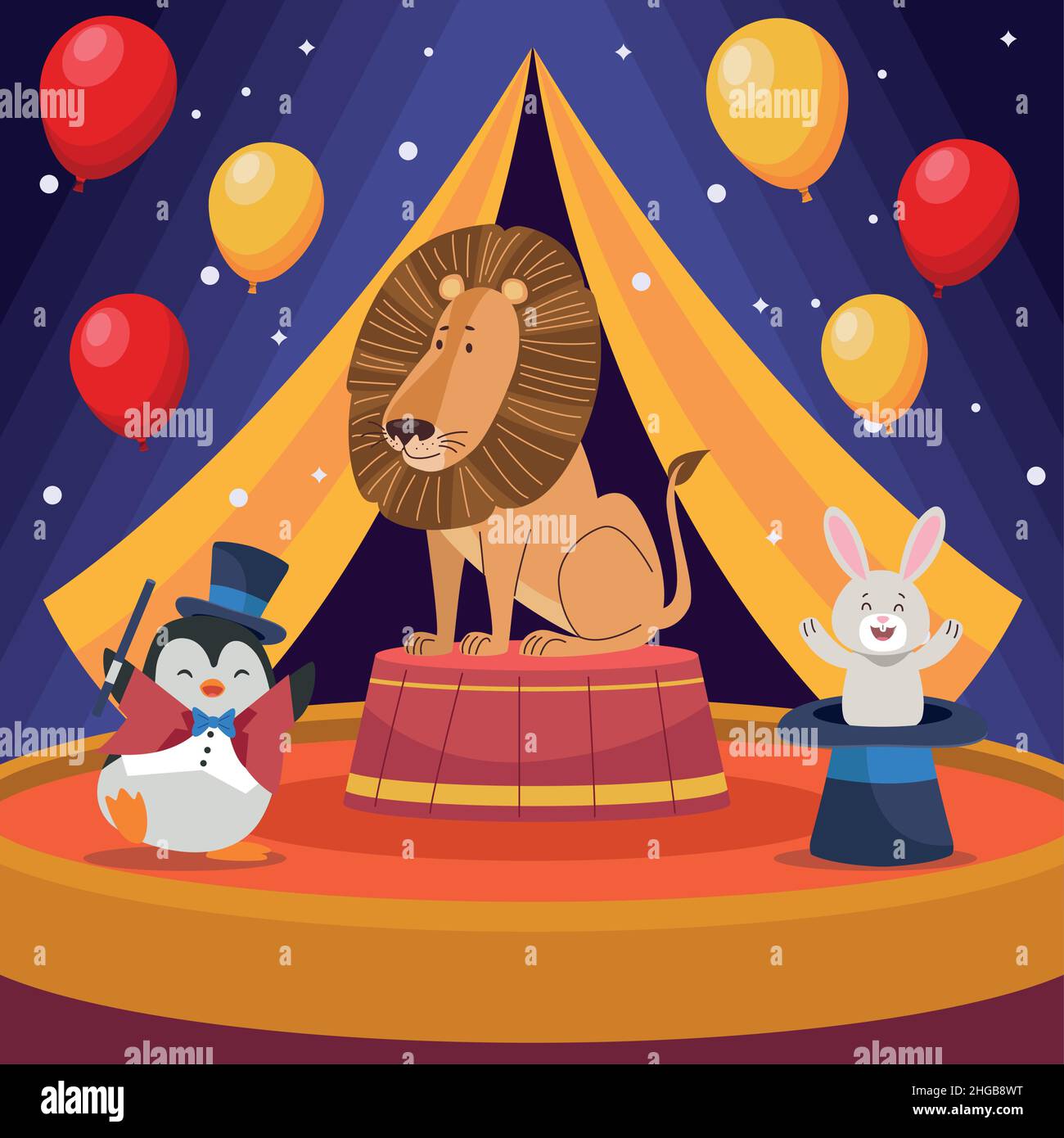 three animals in circus Stock Vector Image & Art - Alamy