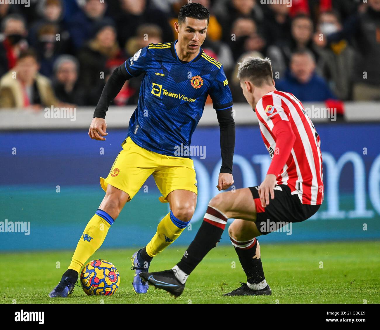 Cristiano Ronaldo #7 of Manchester United in action during the game in, on 1/19/2022. (Photo by Craig Thomas/News Images/Sipa USA) Credit: Sipa USA/Alamy Live News Stock Photo