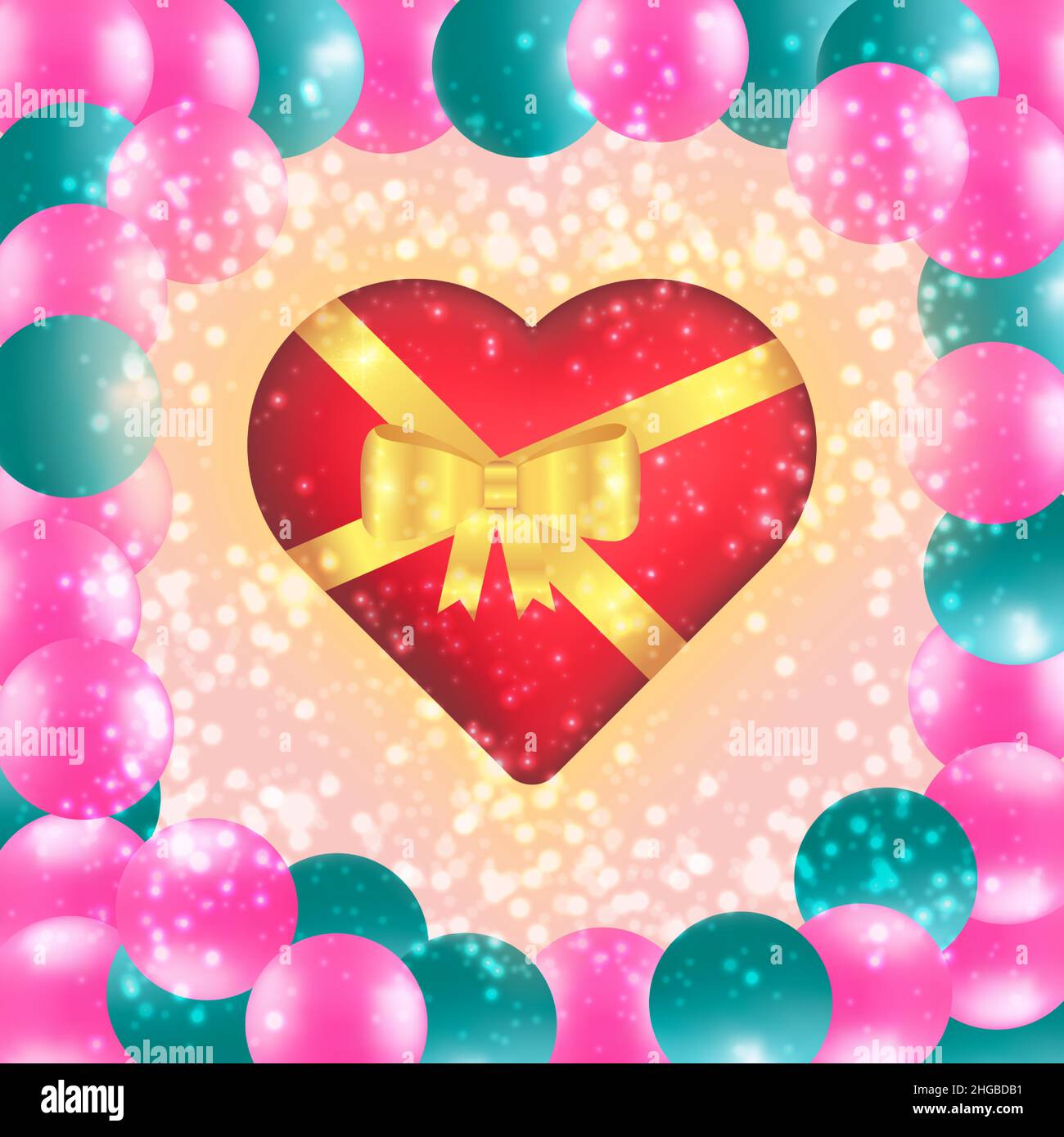 Vector heart shape balloons hi-res stock photography and images - Alamy