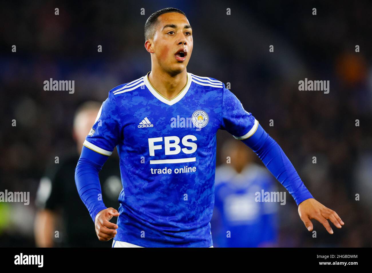 Leicester, UK. 19th January 2022:  King Power Stadium, Leicester, Leicestershire, England;  Premier League Football, Leicester City versus Tottenham Hotspur; Youri Tielemans of Leicester City Credit: Action Plus Sports Images/Alamy Live News Stock Photo