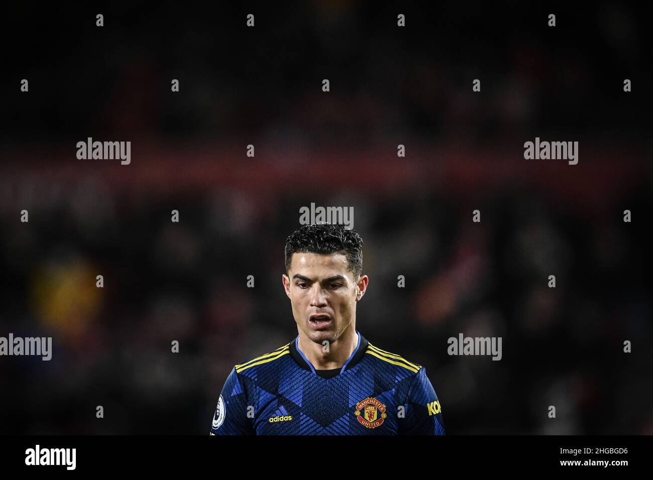 Cristiano Ronaldo #7 of Manchester United during the game in, on 1/19/2022. (Photo by Craig Thomas/News Images/Sipa USA) Credit: Sipa USA/Alamy Live News Stock Photo