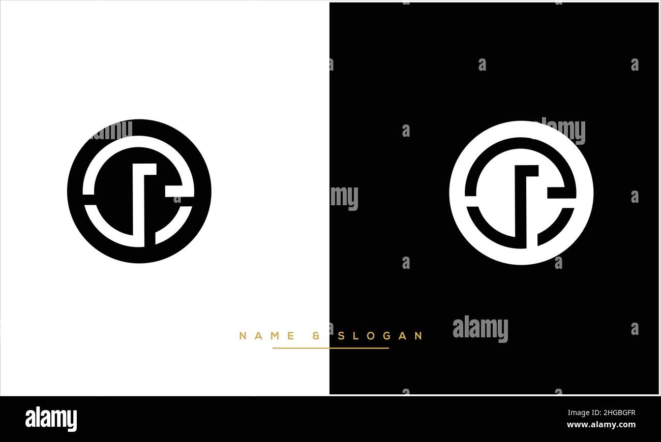 JE, EJ Abstract Letters Logo monogram Stock Vector