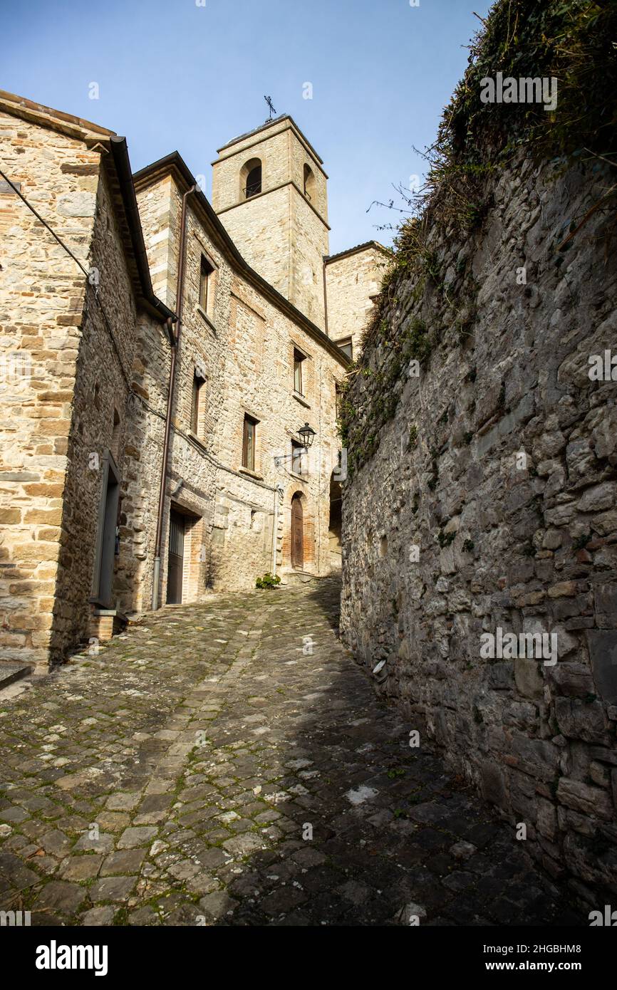 Emilia Romagna, Italy: magnificent views of the ancient village of Pennabilli Stock Photo