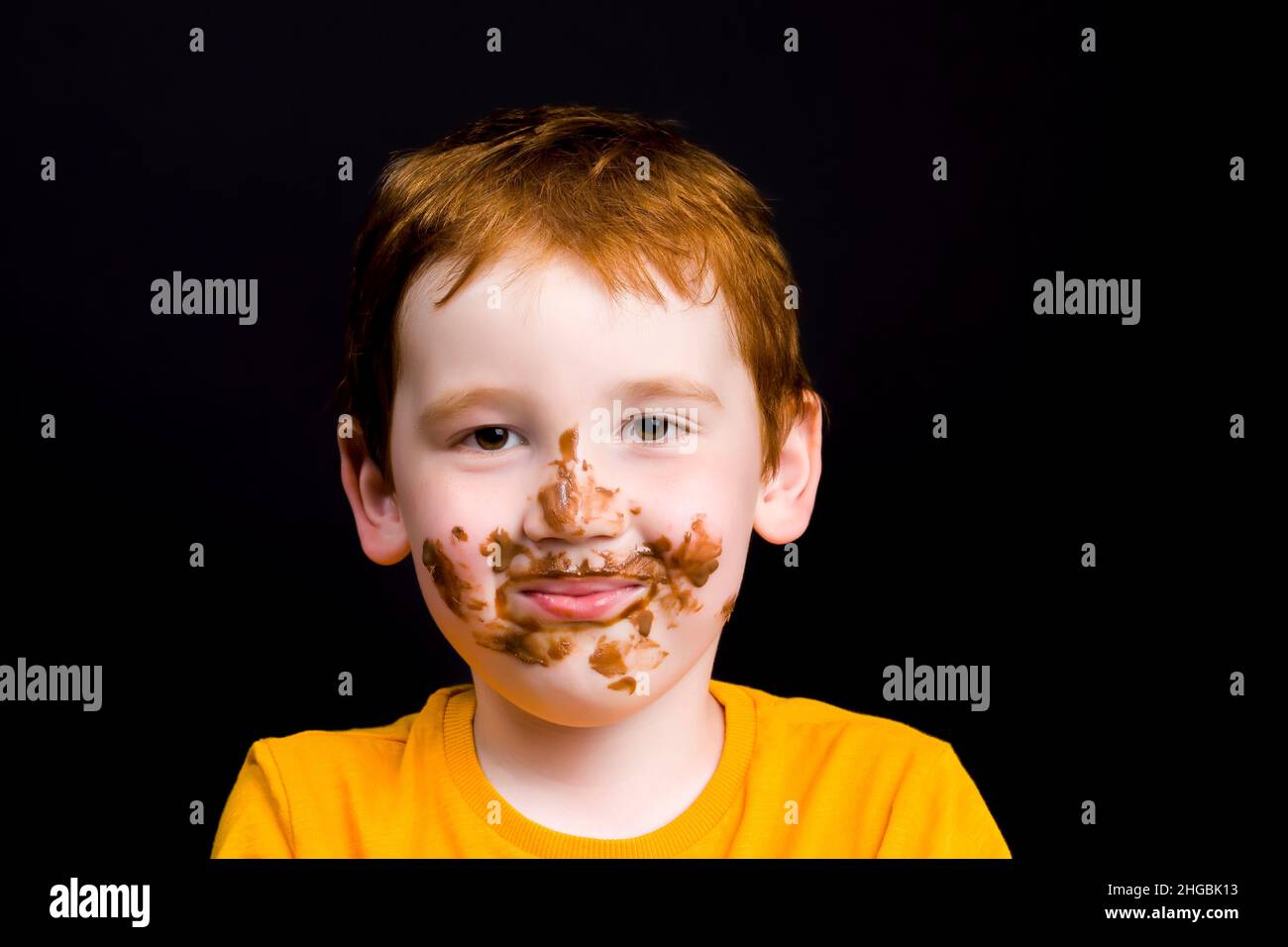 real milk chocolate and a baby that is completely smeared in melted