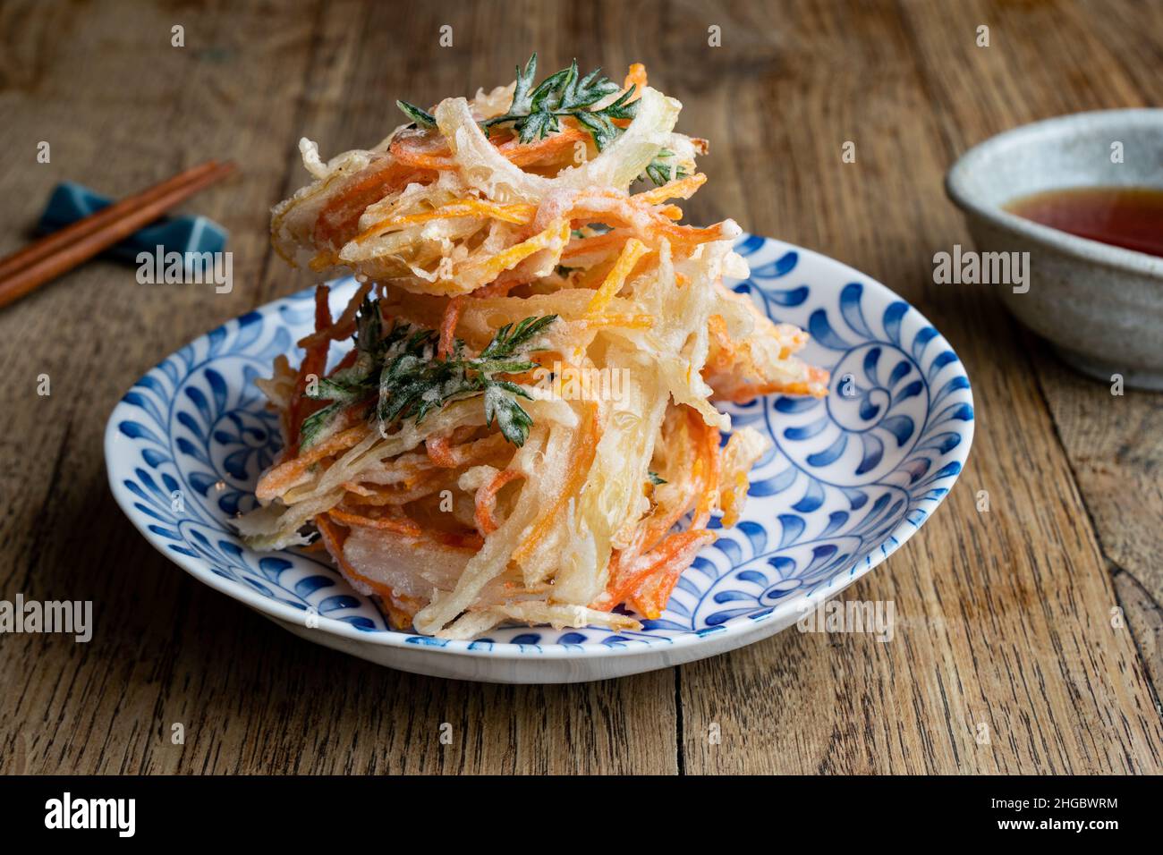 Tempura deep fried vegetables Stock Photo Alamy
