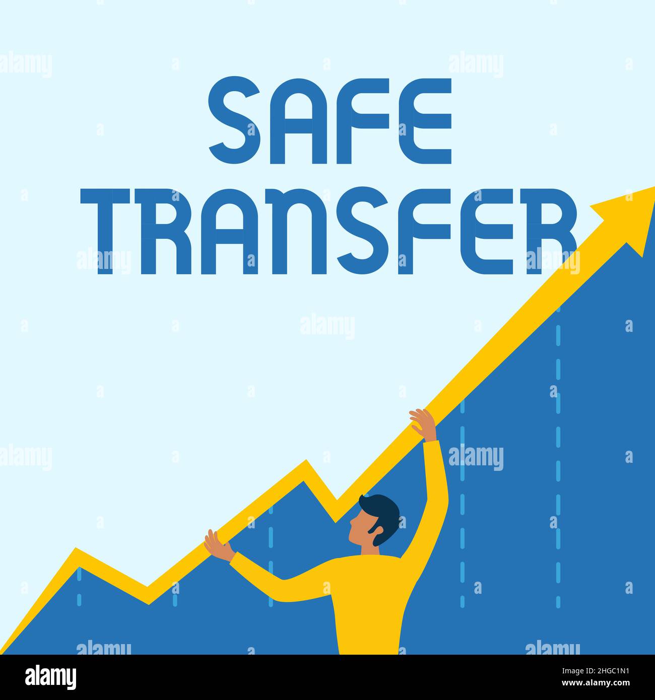 Conceptual caption Safe Transfer. Conceptual photo transmitting the ...