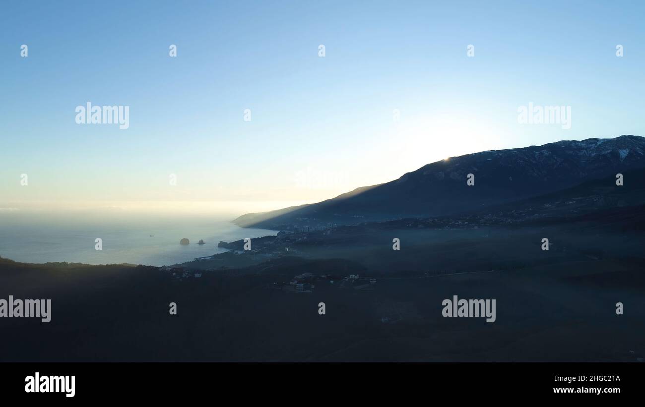 Drone view rising up colors hi-res stock photography and images - Alamy