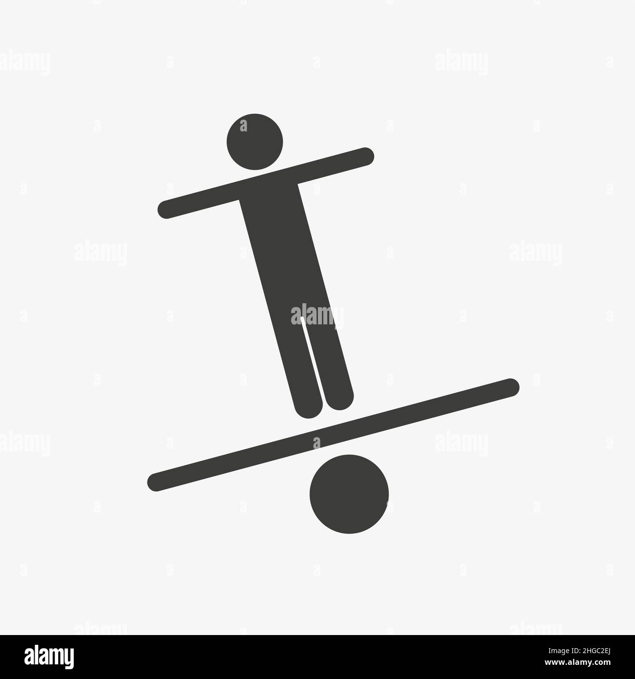 Vector Icon Of Stability Black Balance Sign Stock Vector Image Art 