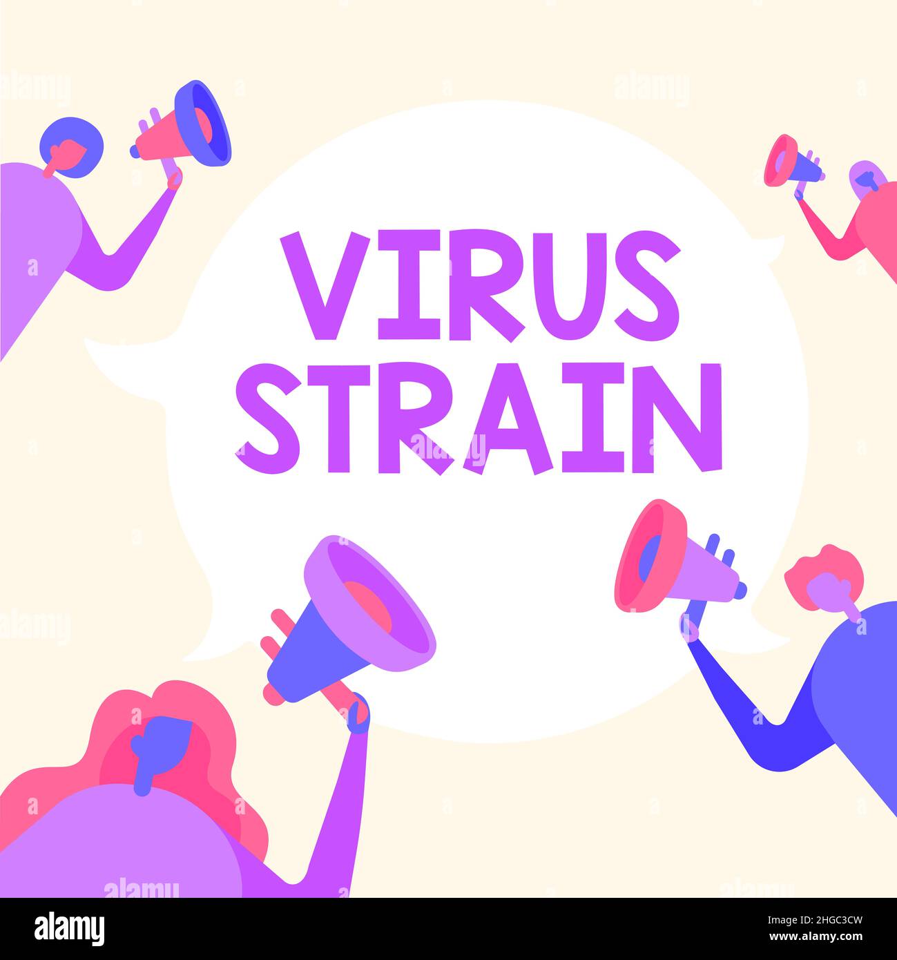 Handwriting text Virus Strain. Concept meaning Another variant