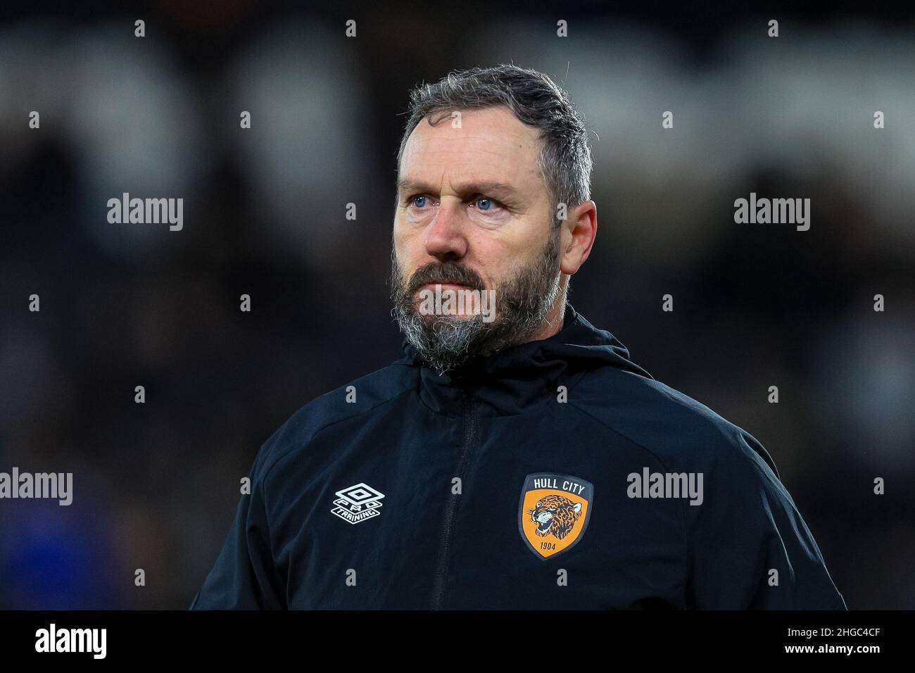 Hull City FC goalkeeping coach Barry Richardson ahead of the game Stock Photo