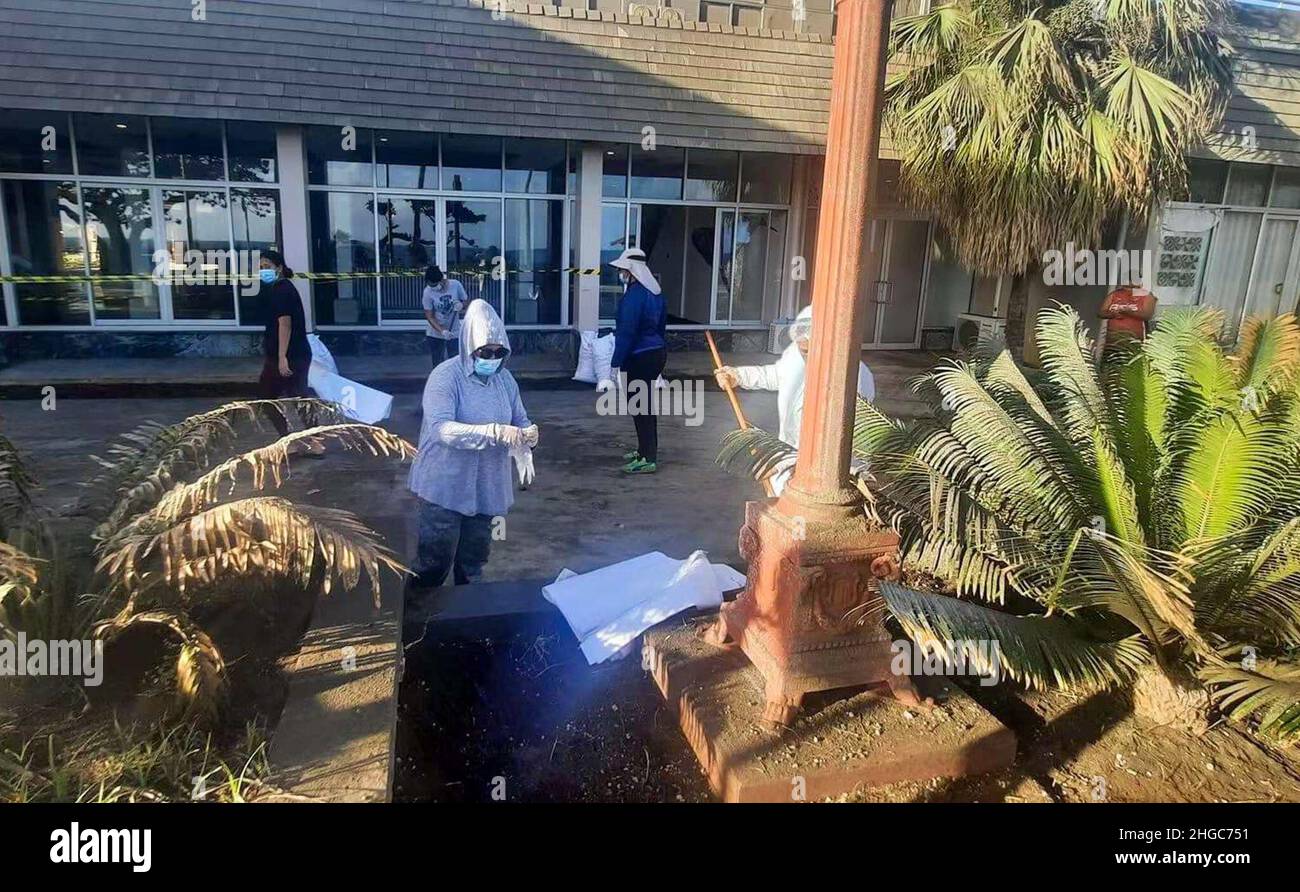 Nuku'alofa, Tonga. 20th Jan, 2022. Photo taken on Jan. 20, 2022 shows