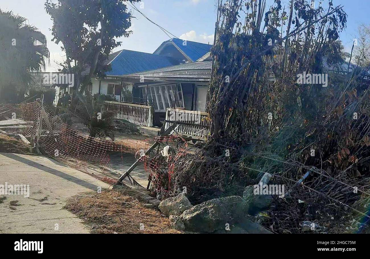 Nuku'alofa, Tonga. 20th Jan, 2022. Photo taken on Jan. 20, 2022 shows