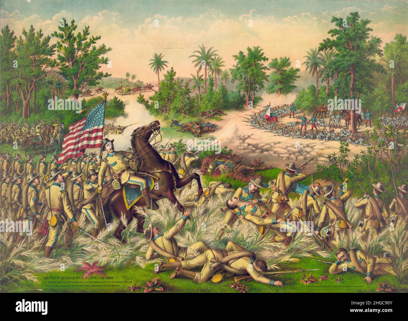 Battle of Quingua during the Filipine American War which lasted from 1899 to 1902 Stock Photo