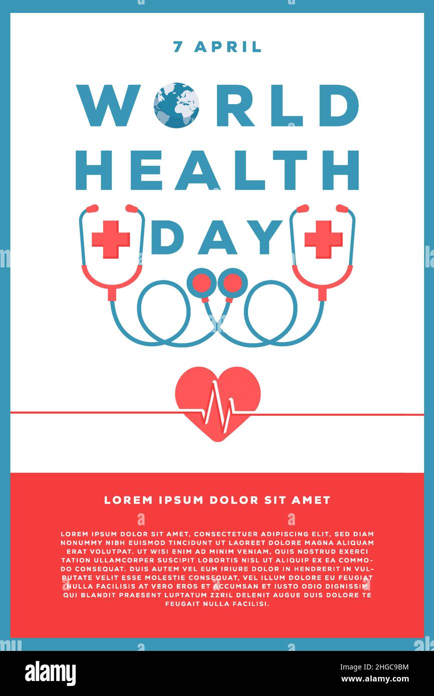 world health day wishes free vector image