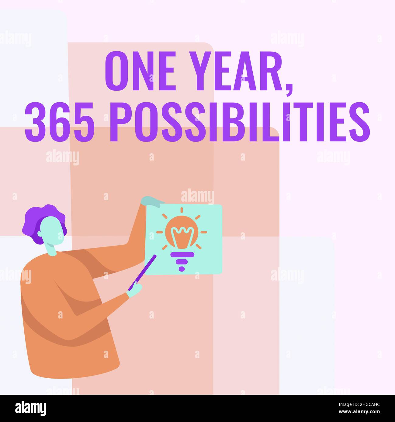 Writing displaying text One Year, 365 Possibilities. Word Written on