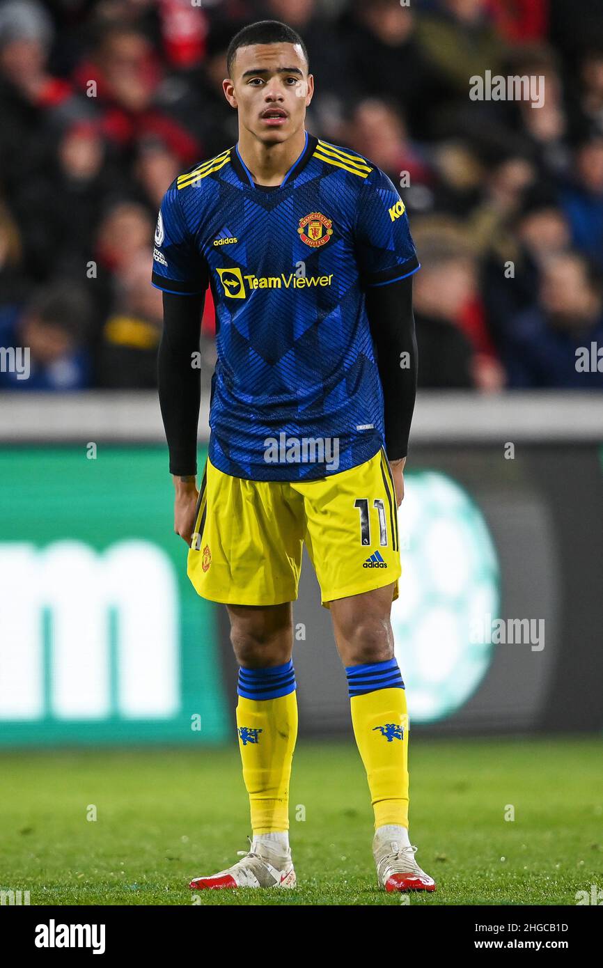 Mason Greenwood #11 of Manchester United during the game Stock Photo ...