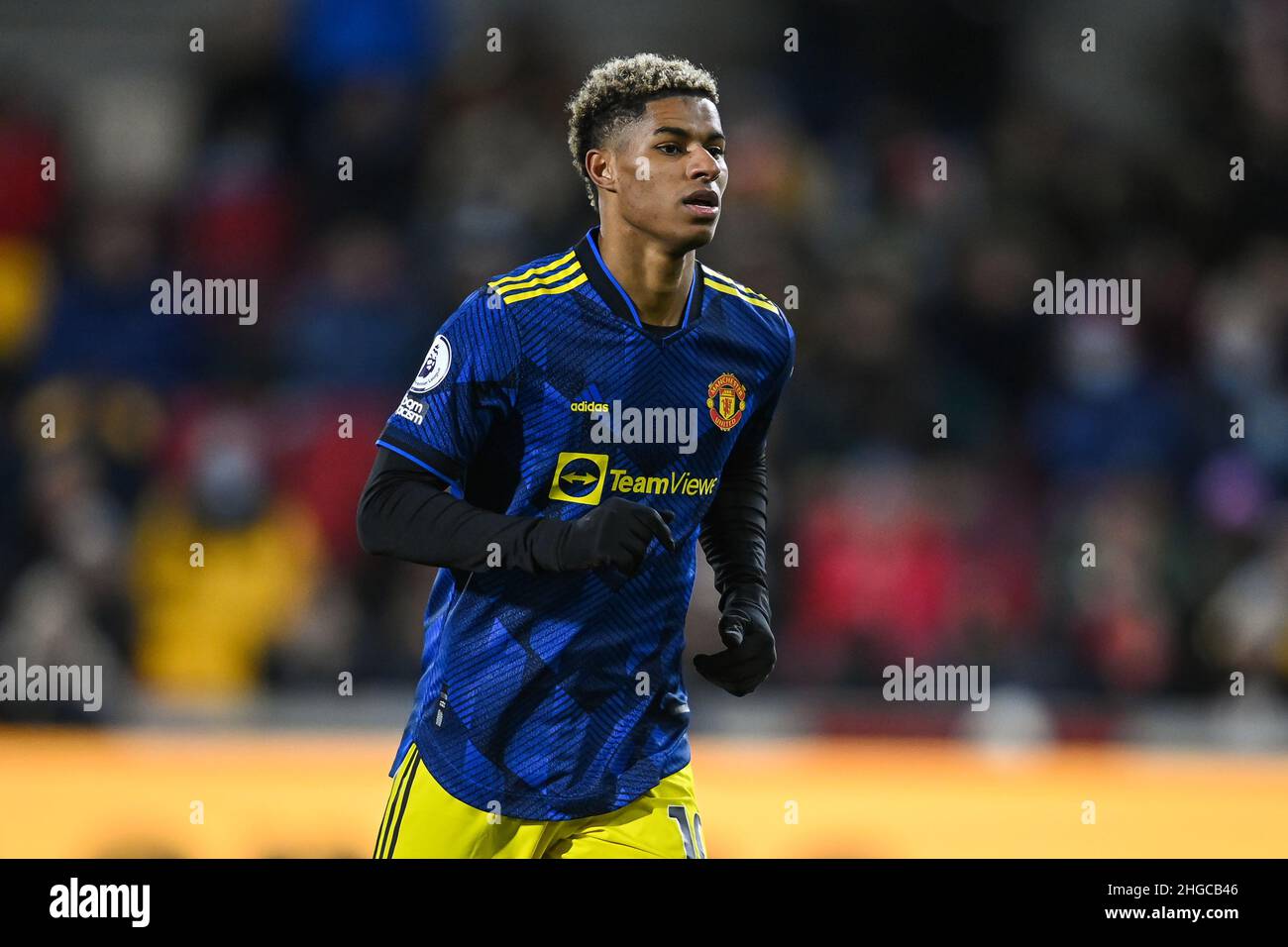 Marcus Rashford #10 of Manchester United during the game Stock 