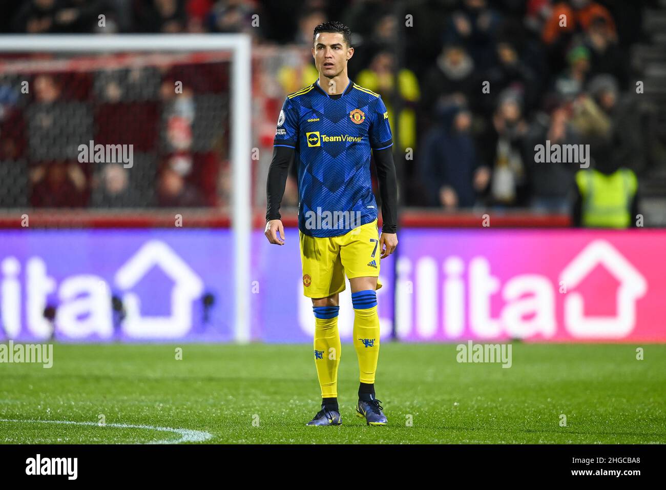 Cristiano Ronaldo #7 of Manchester United during the game in, on 1/19/2022. (Photo by Craig Thomas/News Images/Sipa USA) Credit: Sipa USA/Alamy Live News Stock Photo