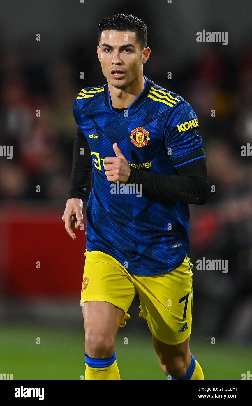 Cristiano Ronaldo #7 of Manchester United during the game in, on 1/19/2022. (Photo by Craig Thomas/News Images/Sipa USA) Credit: Sipa USA/Alamy Live News Stock Photo