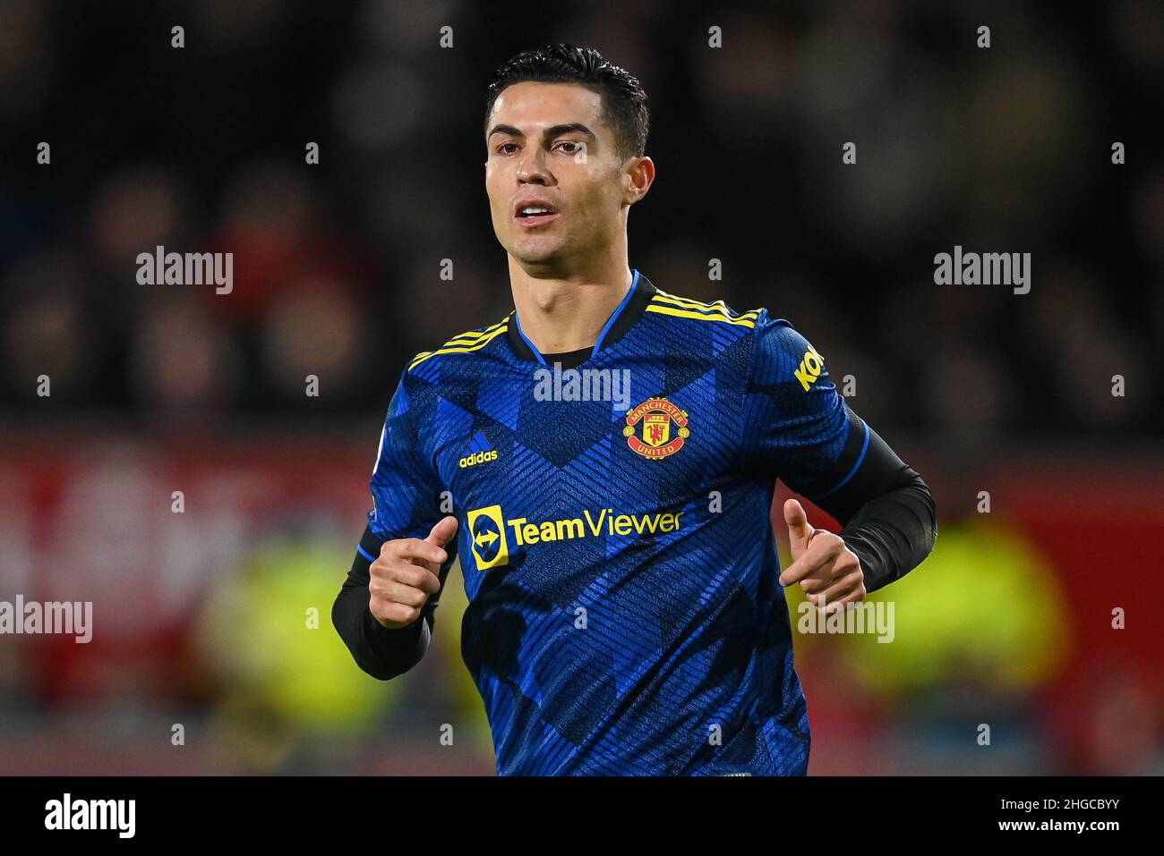 Cristiano Ronaldo #7 of Manchester United during the game in, on 1/19/2022. (Photo by Craig Thomas/News Images/Sipa USA) Credit: Sipa USA/Alamy Live News Stock Photo
