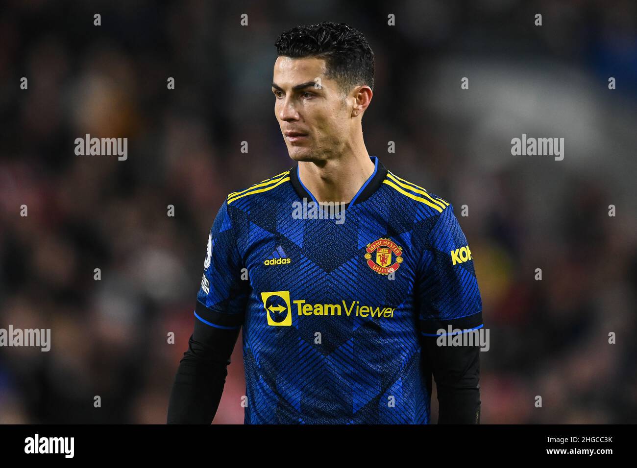 Cristiano Ronaldo #7 of Manchester United during the game in, on 1/19/2022. (Photo by Craig Thomas/News Images/Sipa USA) Credit: Sipa USA/Alamy Live News Stock Photo