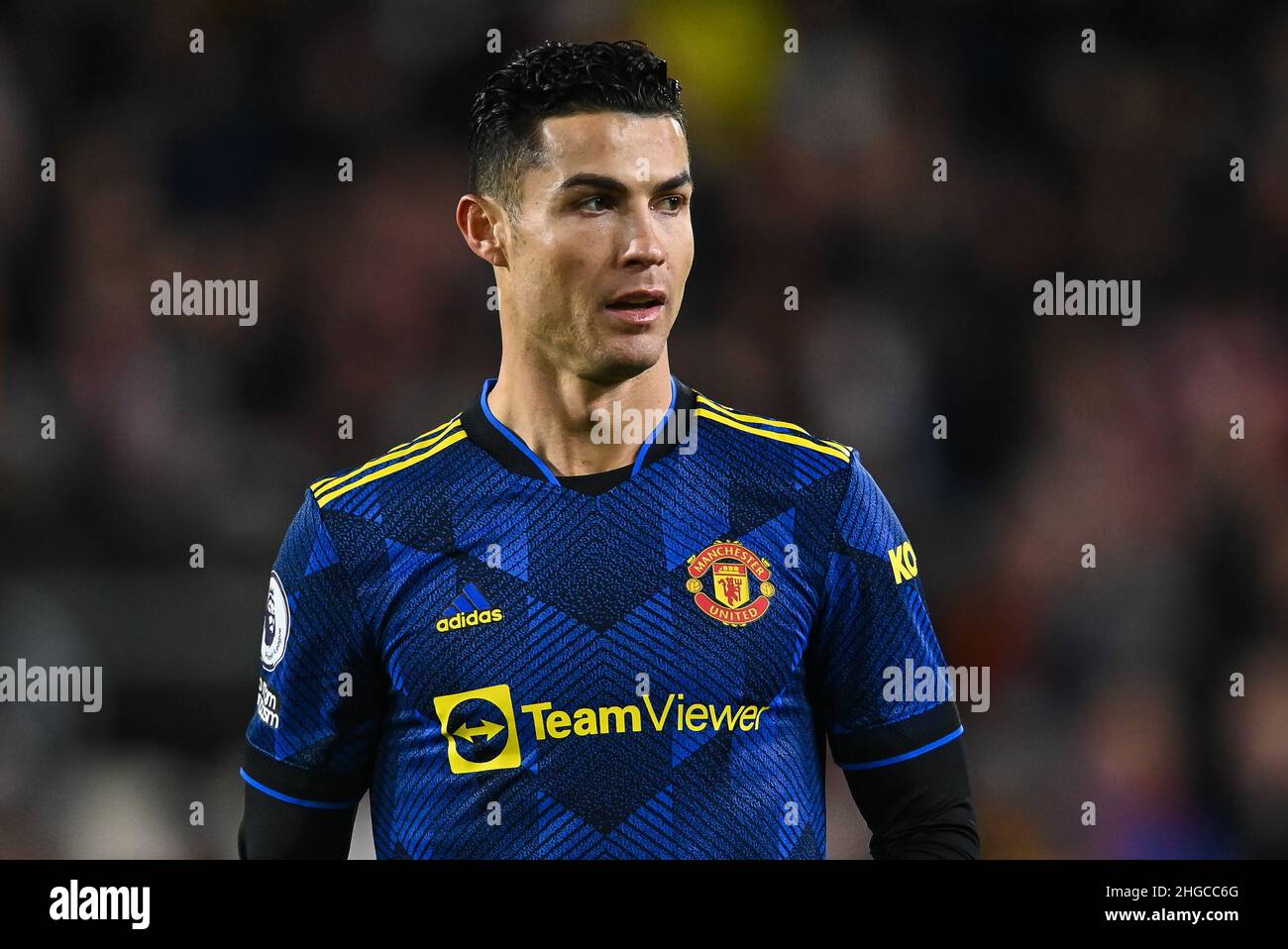 Cristiano Ronaldo #7 of Manchester United during the game in, on 1/19/2022. (Photo by Craig Thomas/News Images/Sipa USA) Credit: Sipa USA/Alamy Live News Stock Photo