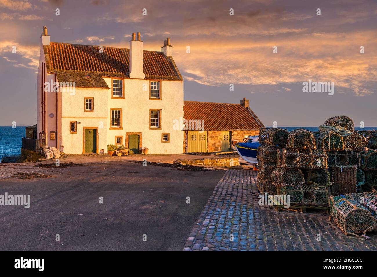 Gyles House located at Pittenweem Harbour in the county of Fife, Scotland, UK Stock Photo