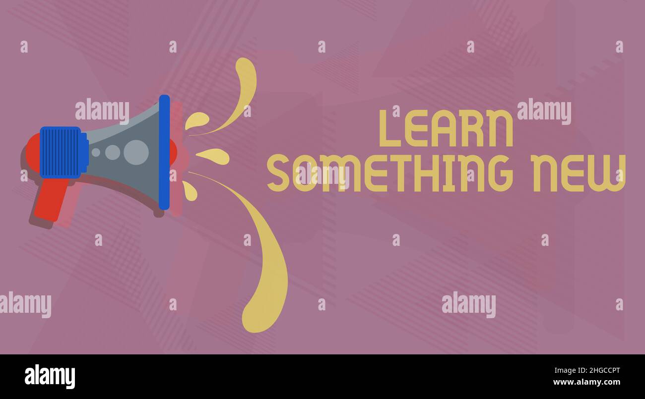 Text sign showing Learn Something New. Internet Concept Gain acquire ...