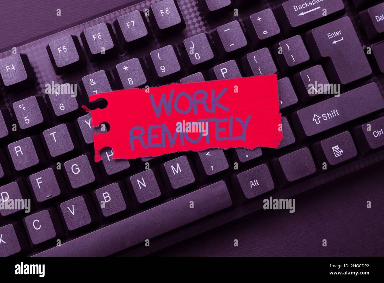 Inspiration showing sign Work Remotely. Word Written on fresh working