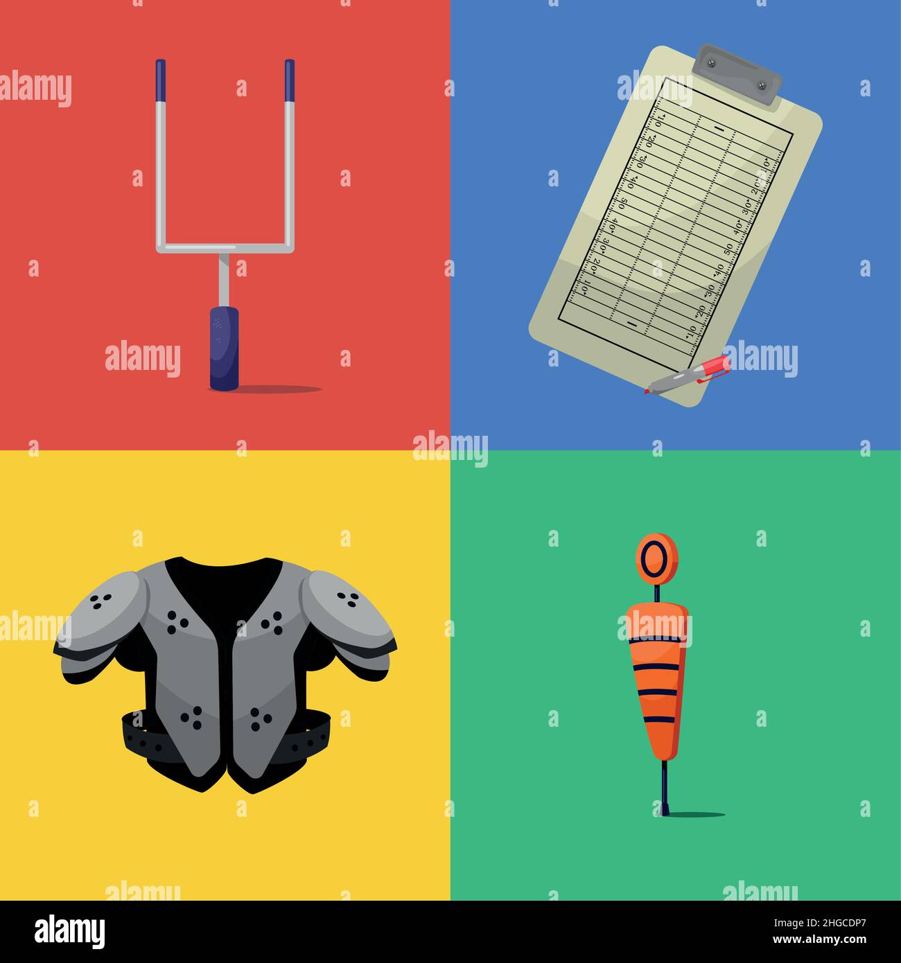 american football four icons Stock Vector Image & Art - Alamy