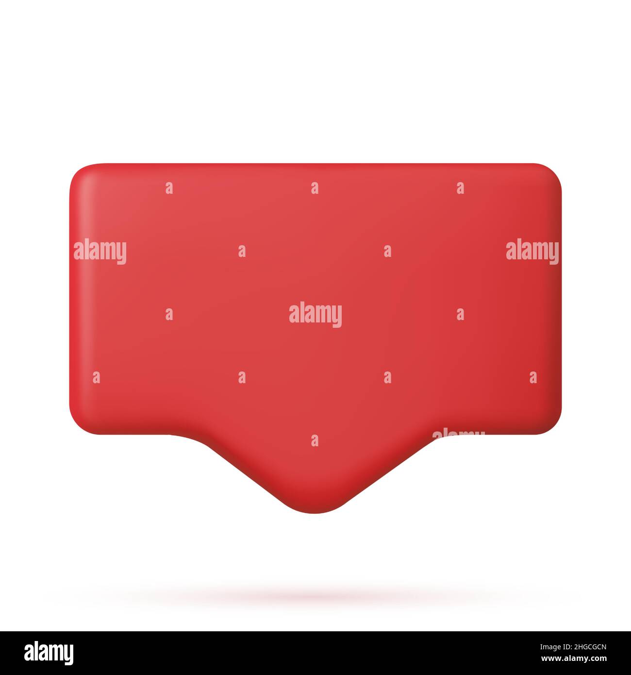 Blank red speech bubble pin Stock Vector