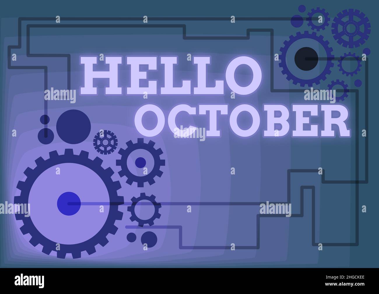 Help October Handwriting text Hello October. Business approach greeting used when ...