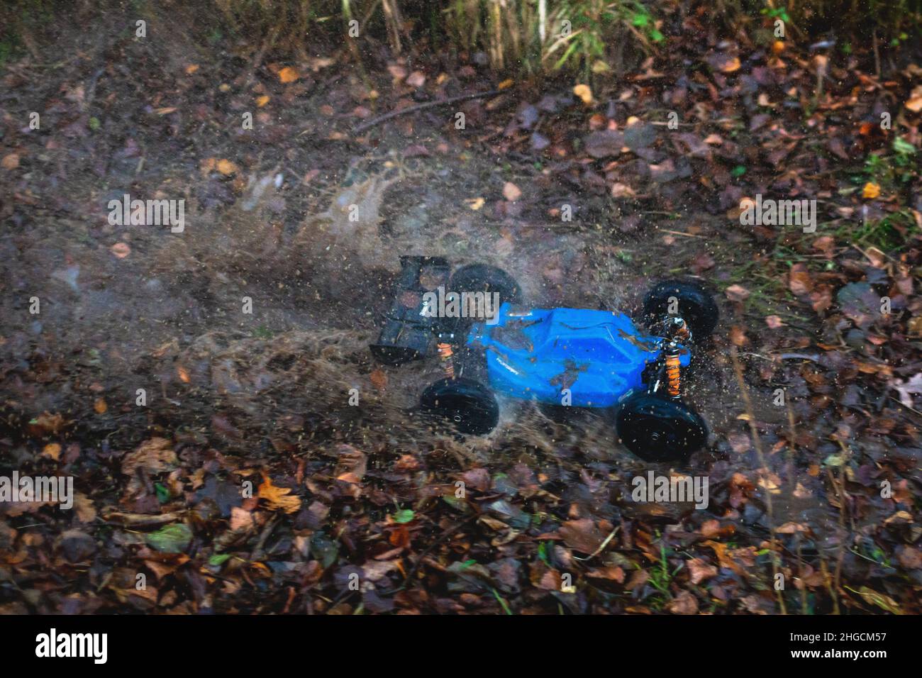 Radio controlled buggies cars race, process of rc wireless model toy