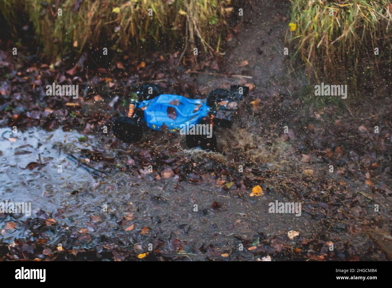 Radio controlled buggies cars race, process of rc wireless model toy