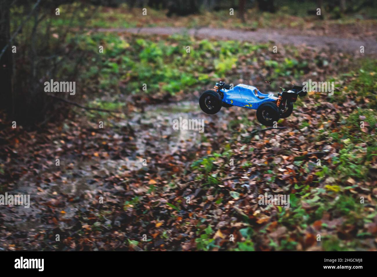 Radio controlled buggies cars race, process of rc wireless model toy