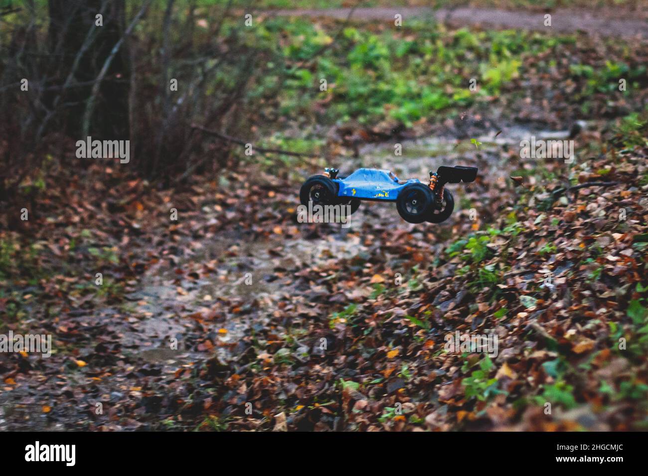 Radio controlled buggies cars race, process of rc wireless model toy